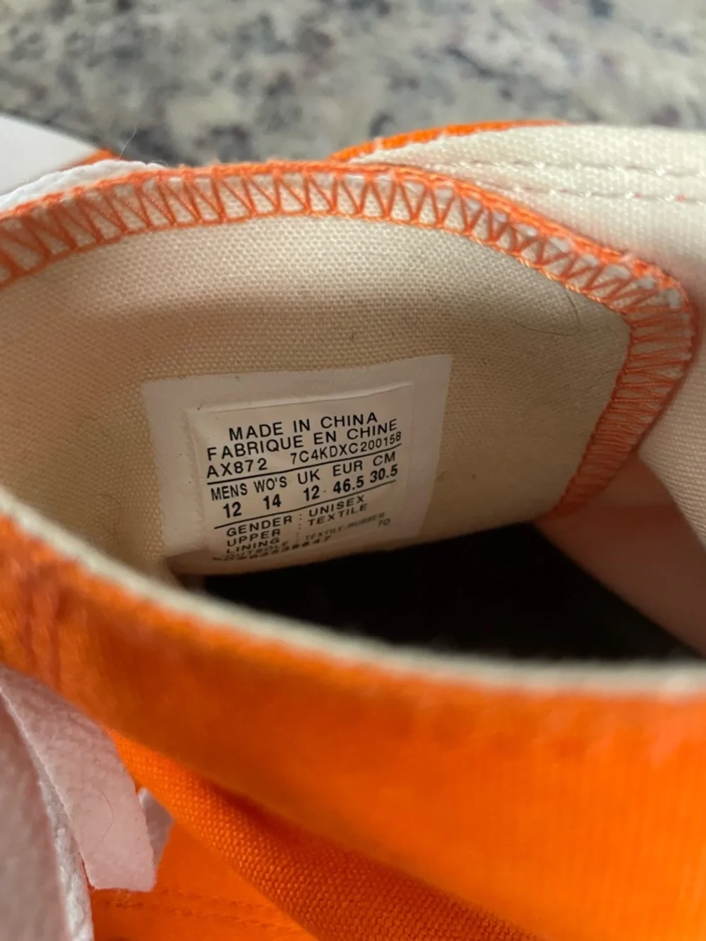 Converse Chuck Taylor All Star Hi Seasonal shoes orange colorway men 12 woman 14 - Picture 8 of 9